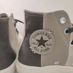 Converse Beige & Khaki Chuck 70 Patchwork Suede High Top Sneaker